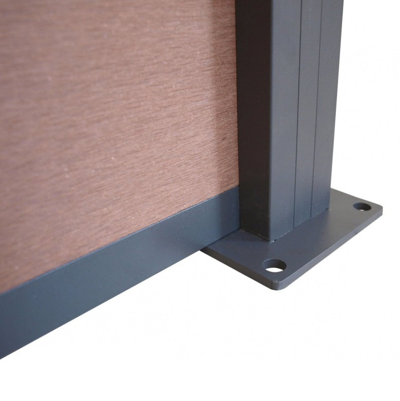 Hliníková priečka spodná/dekoratívna, 1820mm antracit pre WPC plotové dosky