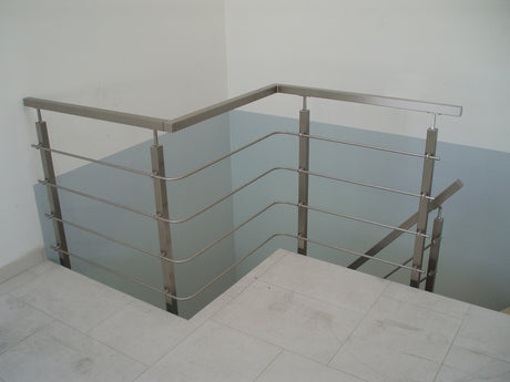 Balustrada nierdzewna AISI304, 40x40x2/4xd12/H900/