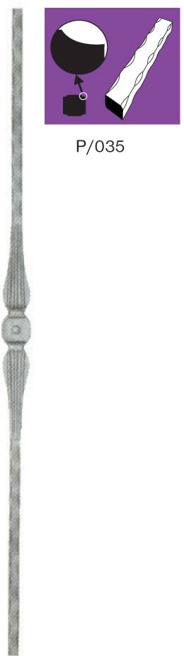 Tralka zdobiona P/035A-12, 36x900mm