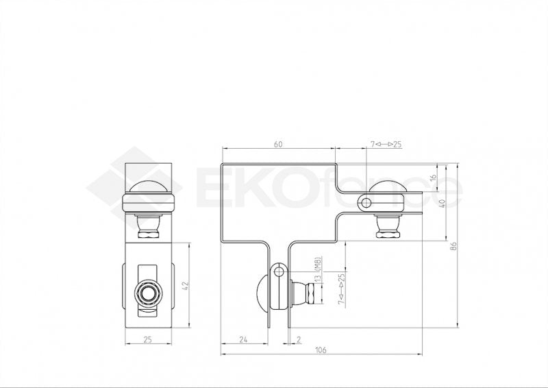 Objímka rohová na stĺpik ZnPVC 60x40mm zelená