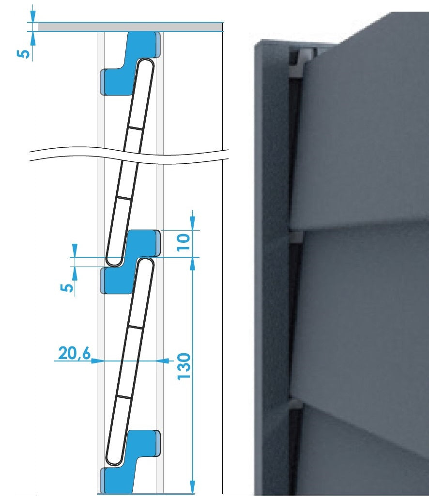 Element oddzielający do wypełnienia lamelowego 8x120mm