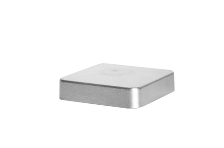 Aluminiowy daszek słupka 60x60 płaski - naturalny