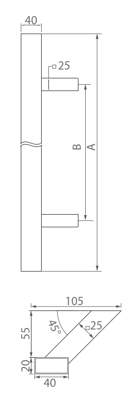 Pochwyt - antaba AISI304, BLACK