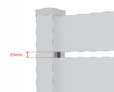 Hliníková dištančná lišta 20mm antracit