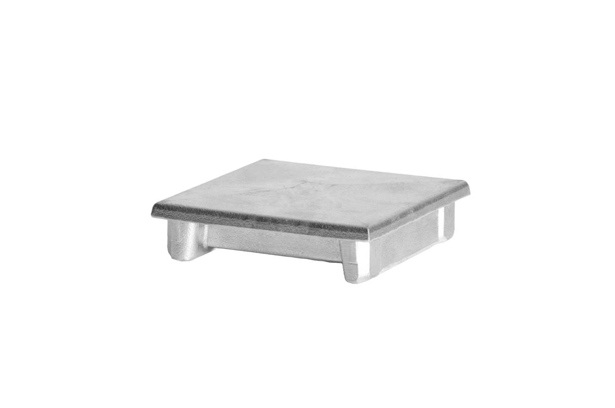 Aluminiowa zatyczka słupka 100x100 płaska - naturalna