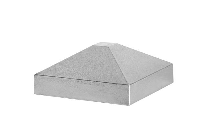 Aluminiowy daszek słupka 100x100 piramida - naturalny