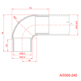 Kolanko obłe nierdzewne