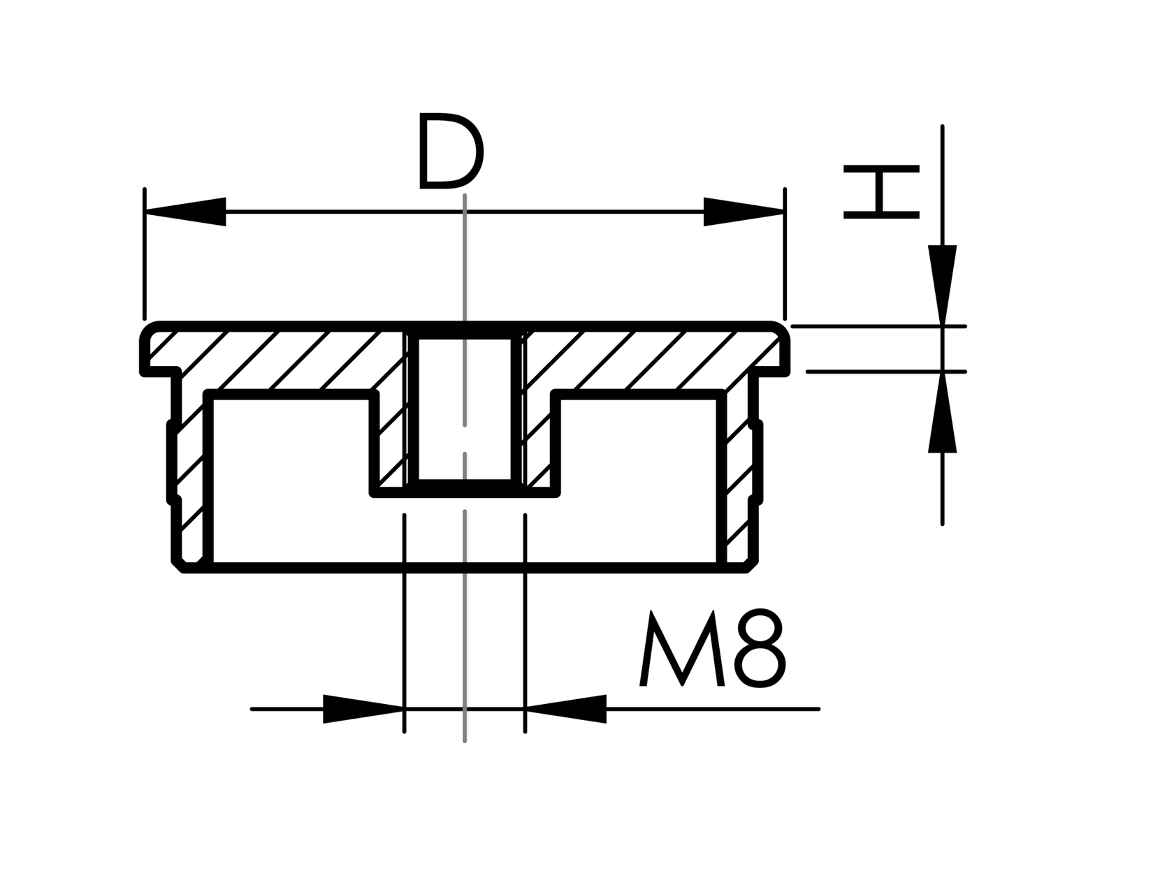 Zaślepka poręczy z gwintem