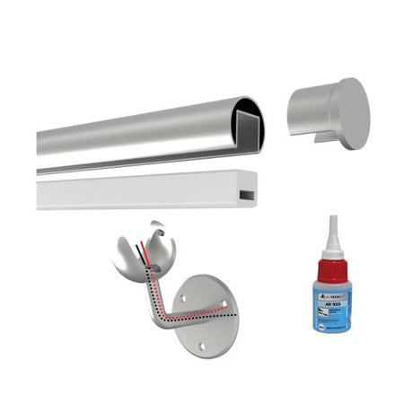 Pochwyt nierdzewny nakładany na szkło AISI304, iLe