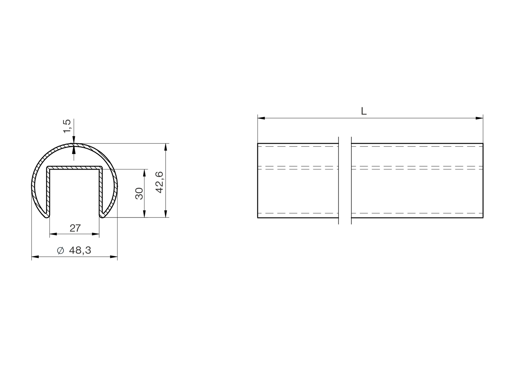 Poręcz, uchwyt na szkło