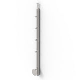 Schodowy słupek nierdzewny polerowany AISI304, D42