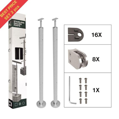 Słupek nierdzewny uzbrojony