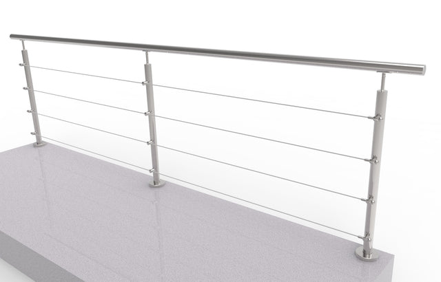 Balustrada nierdzewna AISI304, D42,4/4xd5/H900/L30