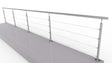 Balustrada nierdzewna AISI304, D42,4/4xd5/H900/L60