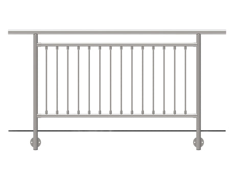 Balustrada nierdzewna pionowa BR AISI304, D42,4/d1