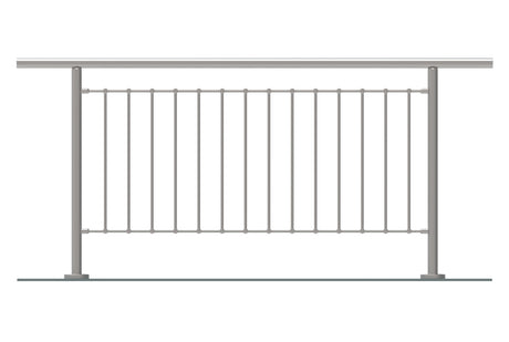 Balustrada nierdzewna pionowa VR AISI304, D42,4/d1