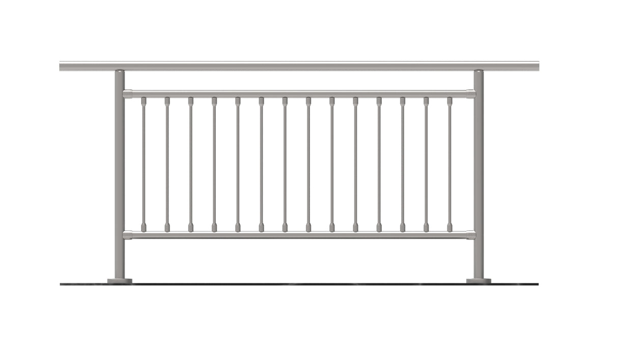 Balustrada nierdzewna pionowa VR AISI304, D42,4/d1
