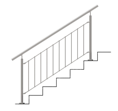 Balustrada nierdzewna pionowa VR AISI304, D42,4/d1