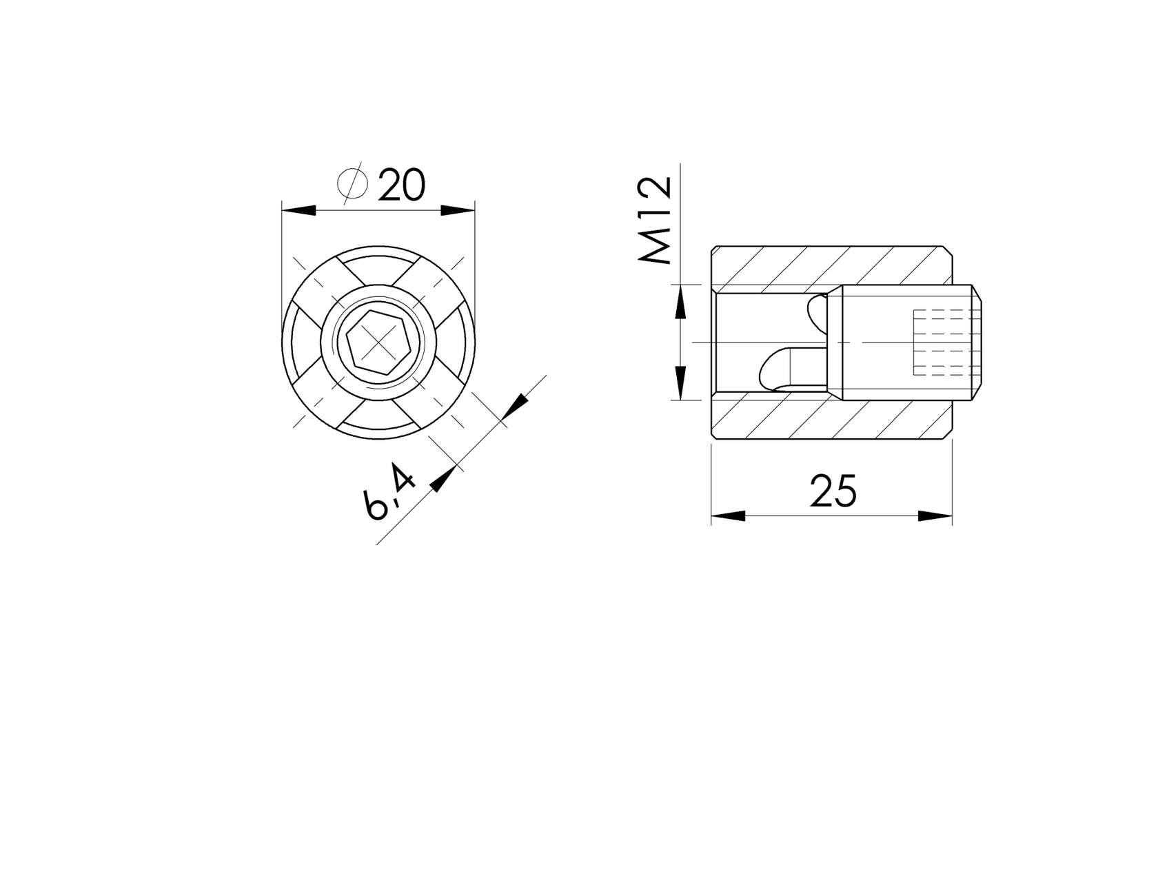 Element kontrujący linki