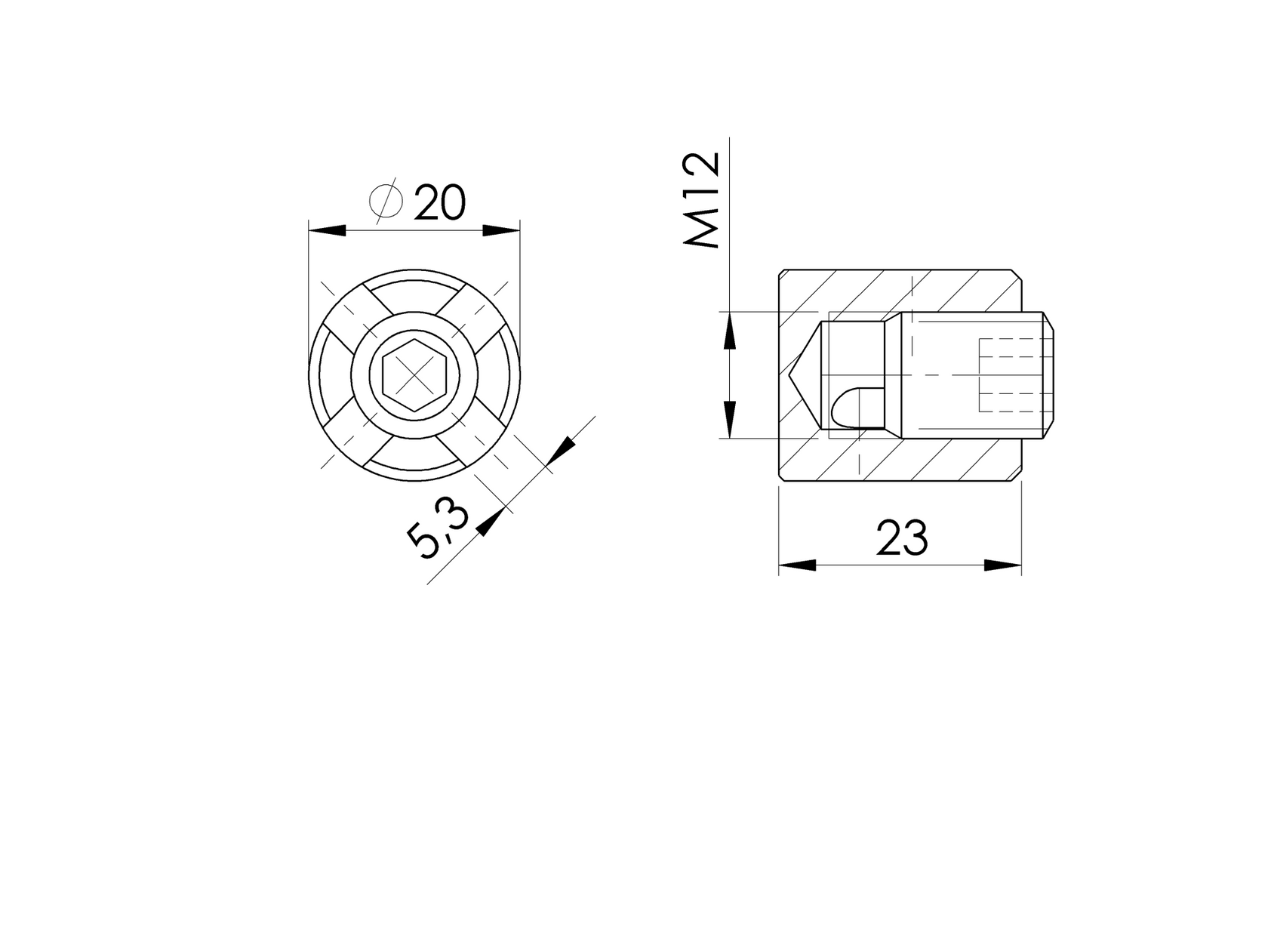 Element kontrujący linki