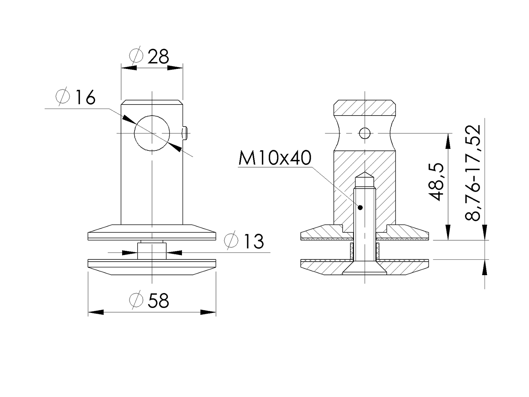 Mocowanie odciągu do ściany