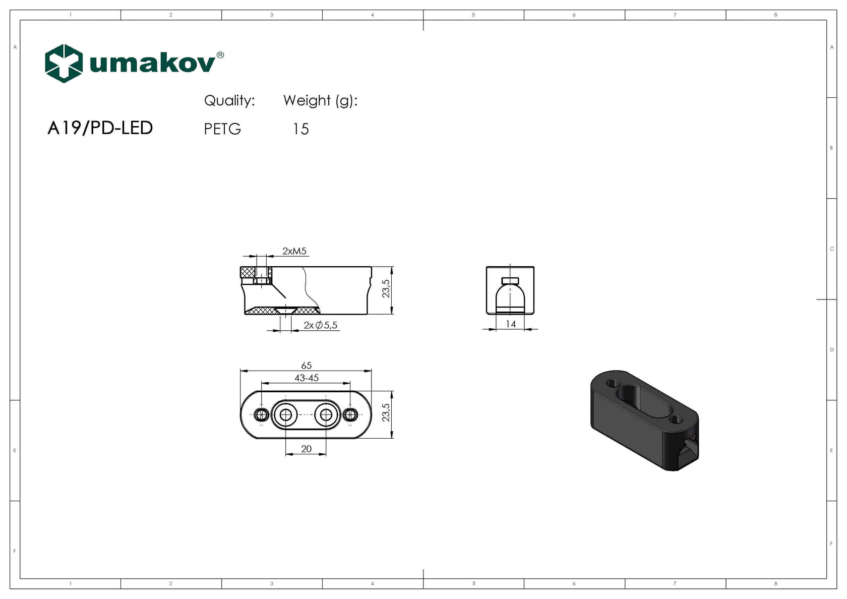 Posiadacz dla LED profil