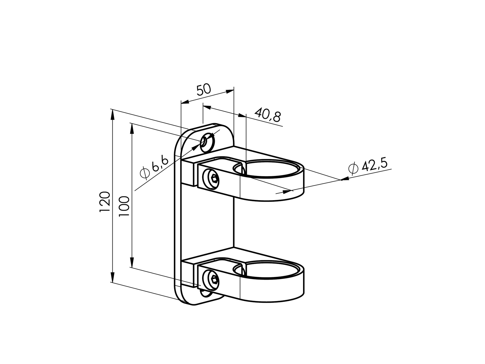 Mocowanie boczne słupka