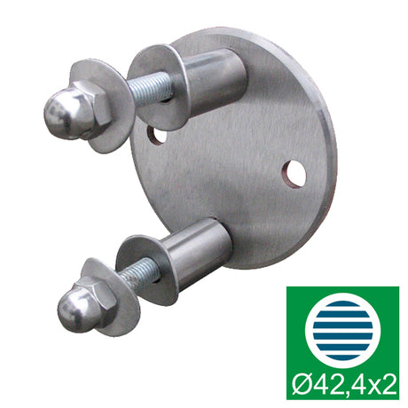 Mocowanie boczne śrubowe AISI304, D100/d42,4x2/s51