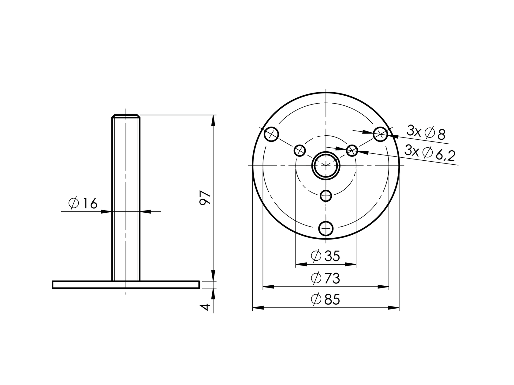 Kotwienie słupka drewnianego