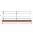 Balustrada nierdzewna AISI304, 40x40x2/4xd12/H900/