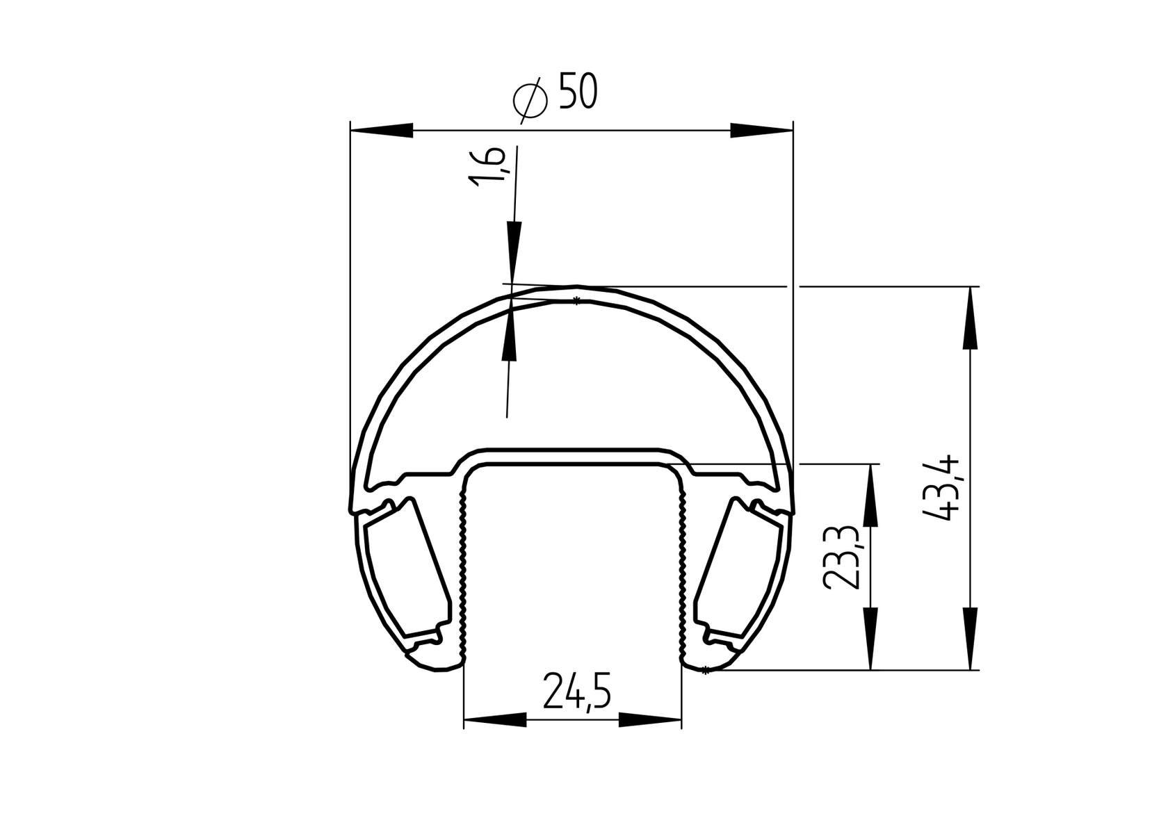 Poręcz, uchwyt na szkło
