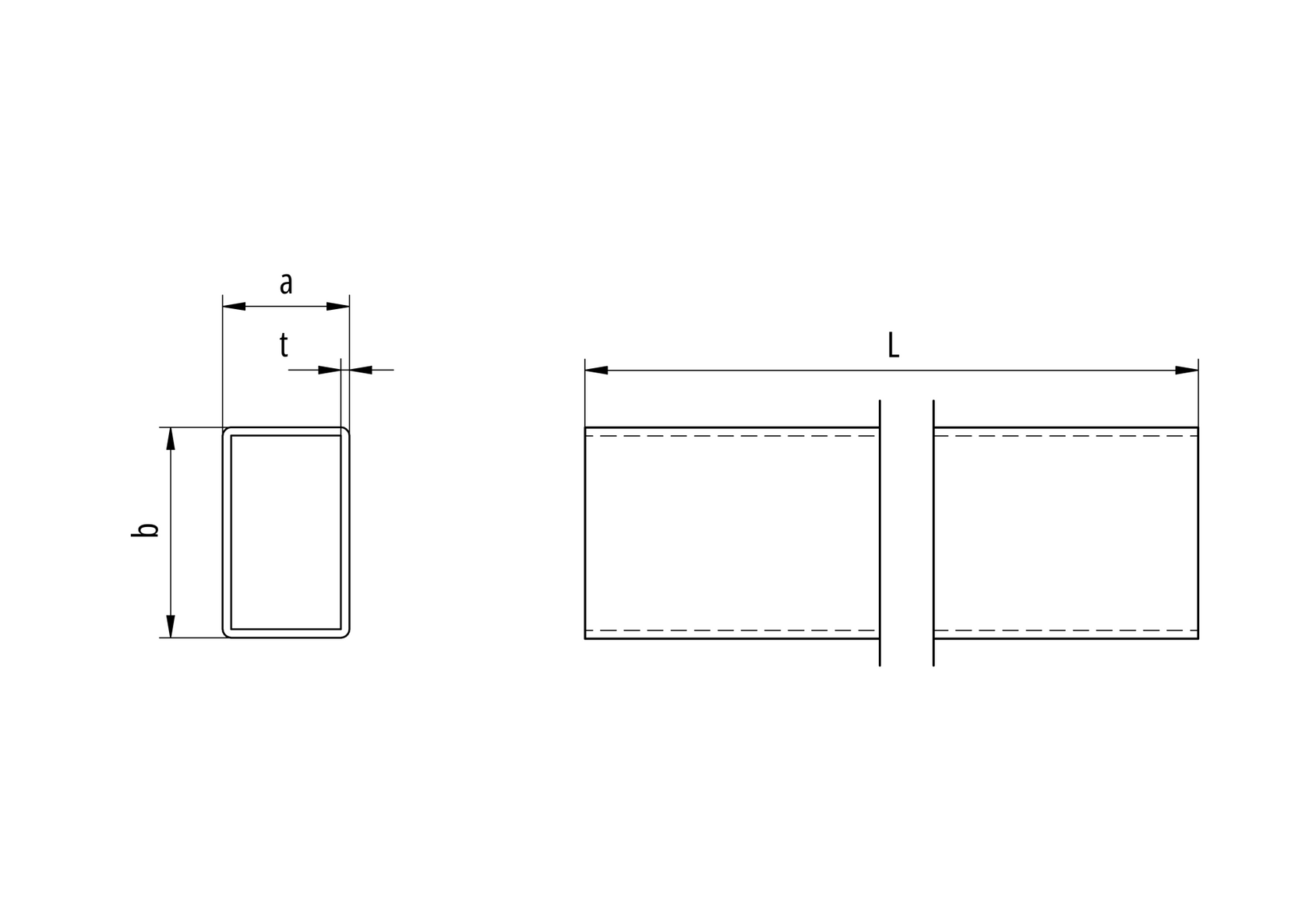 Listwa aluminiowa, 20x10x1,5-6000mm, szara RAL9006