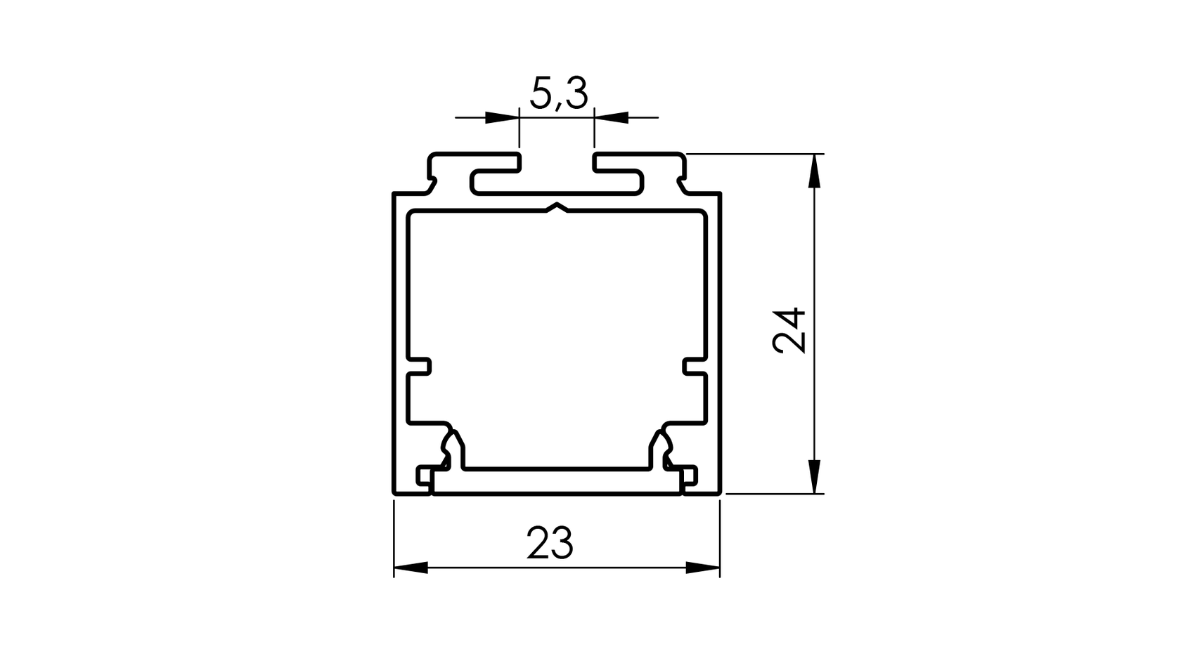 Profil do poręczy z oświetleniem LED