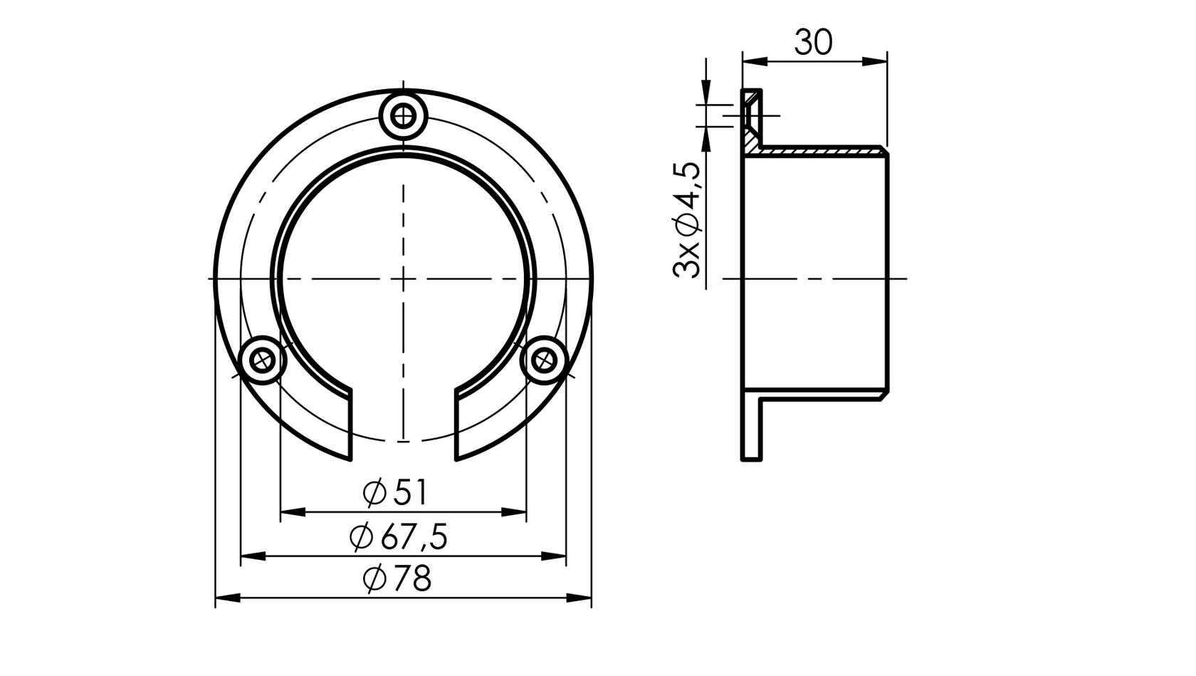 Madlo-držiak skla-príruba hliníková-LED