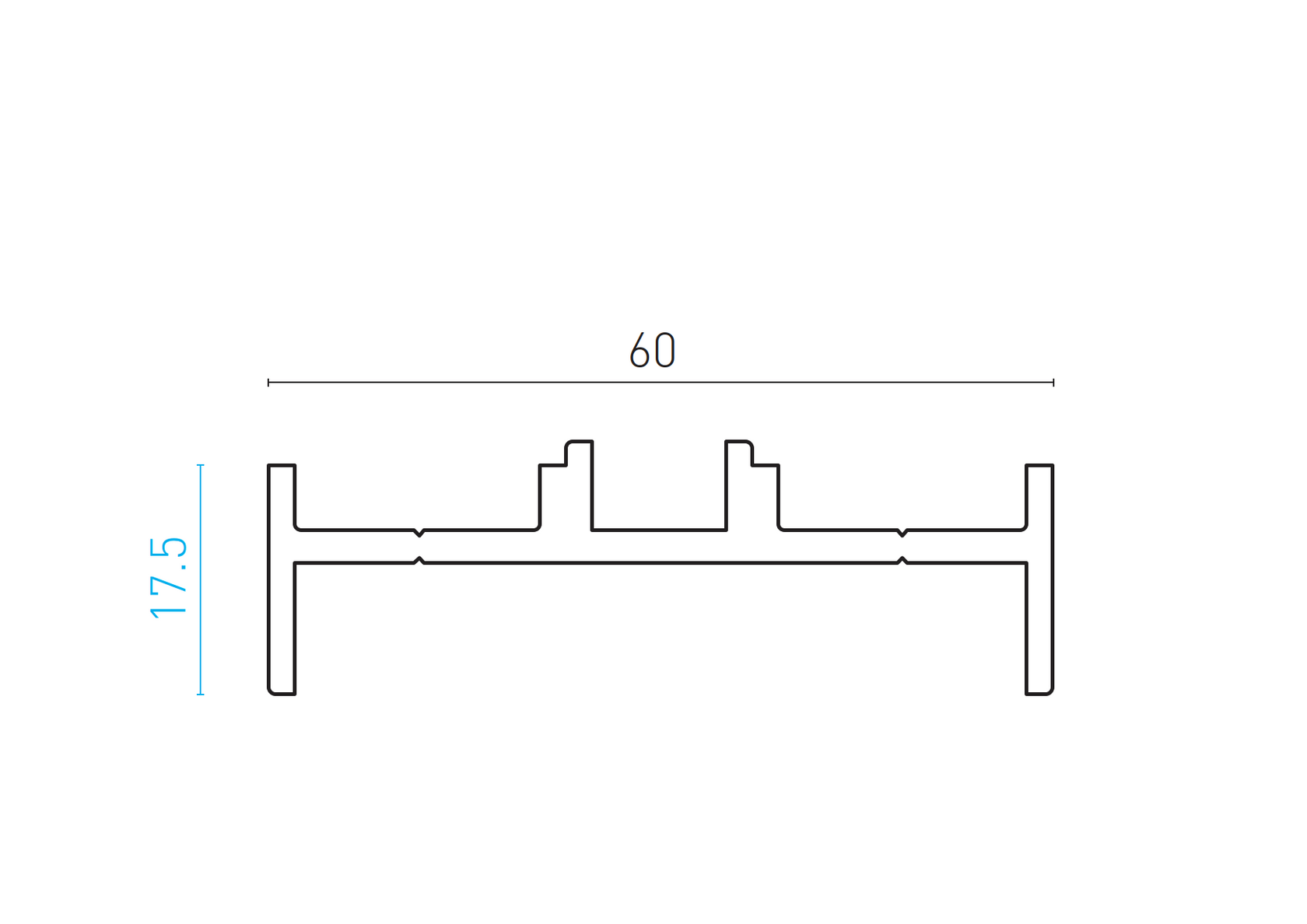 Adapter do aluminiowego słupka 60x60 - 6000mm