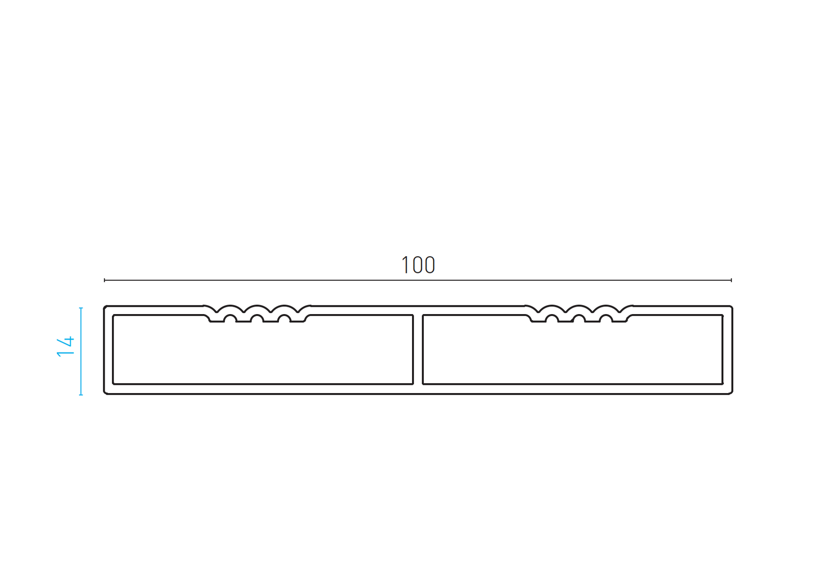 Aluminiowe wypełnienie ogrodzenia 14x100-6000mm
