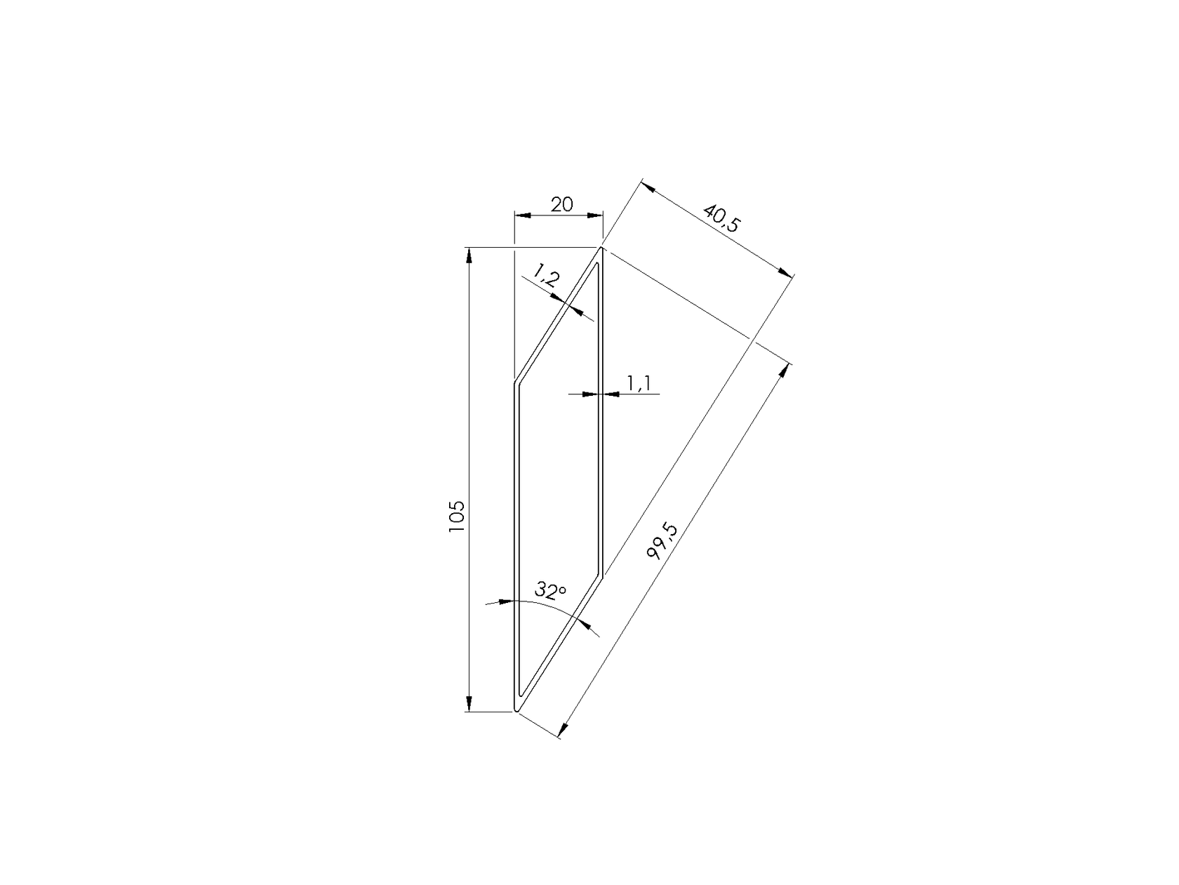 Aluminiowa żaluzja ogrodzeniowa 20x105-6000mm