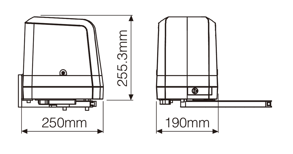 Napęd przegubowy Rollkit do bramy dwuskrzydłowej, zestaw z fotokomórka