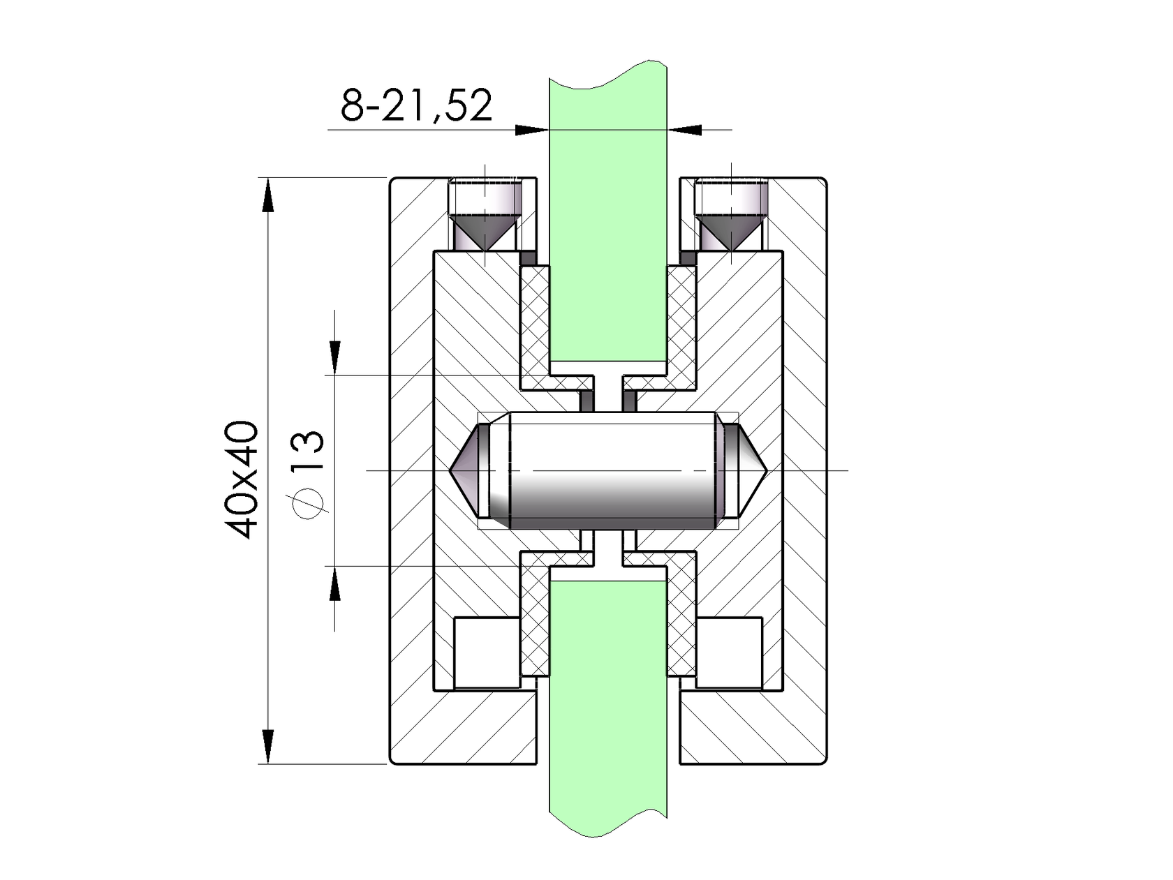 Uchwyt punktowy szkła