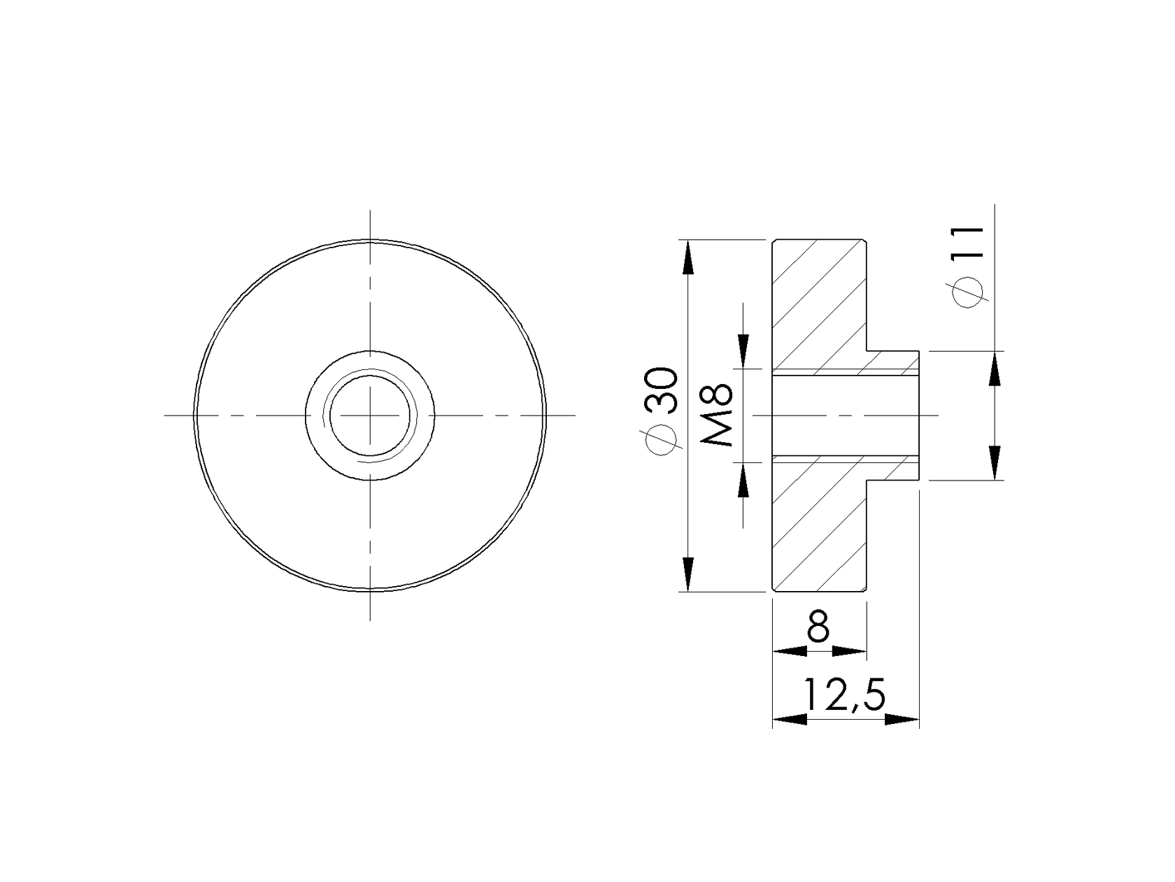 Uchwyt punktowy szkła