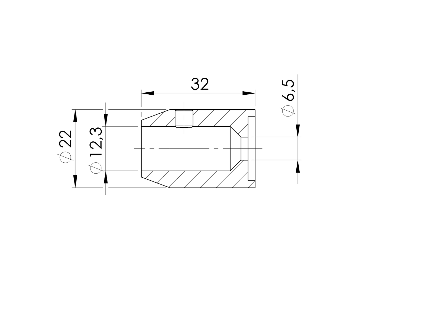 Uchwyt wypełnienia osiowy