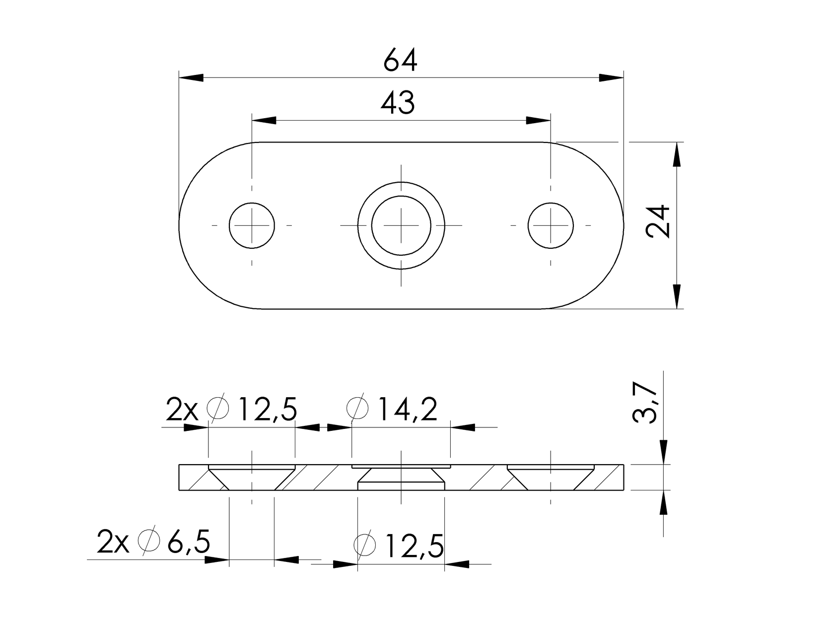 Nierdzewna blaszka montażowa profila