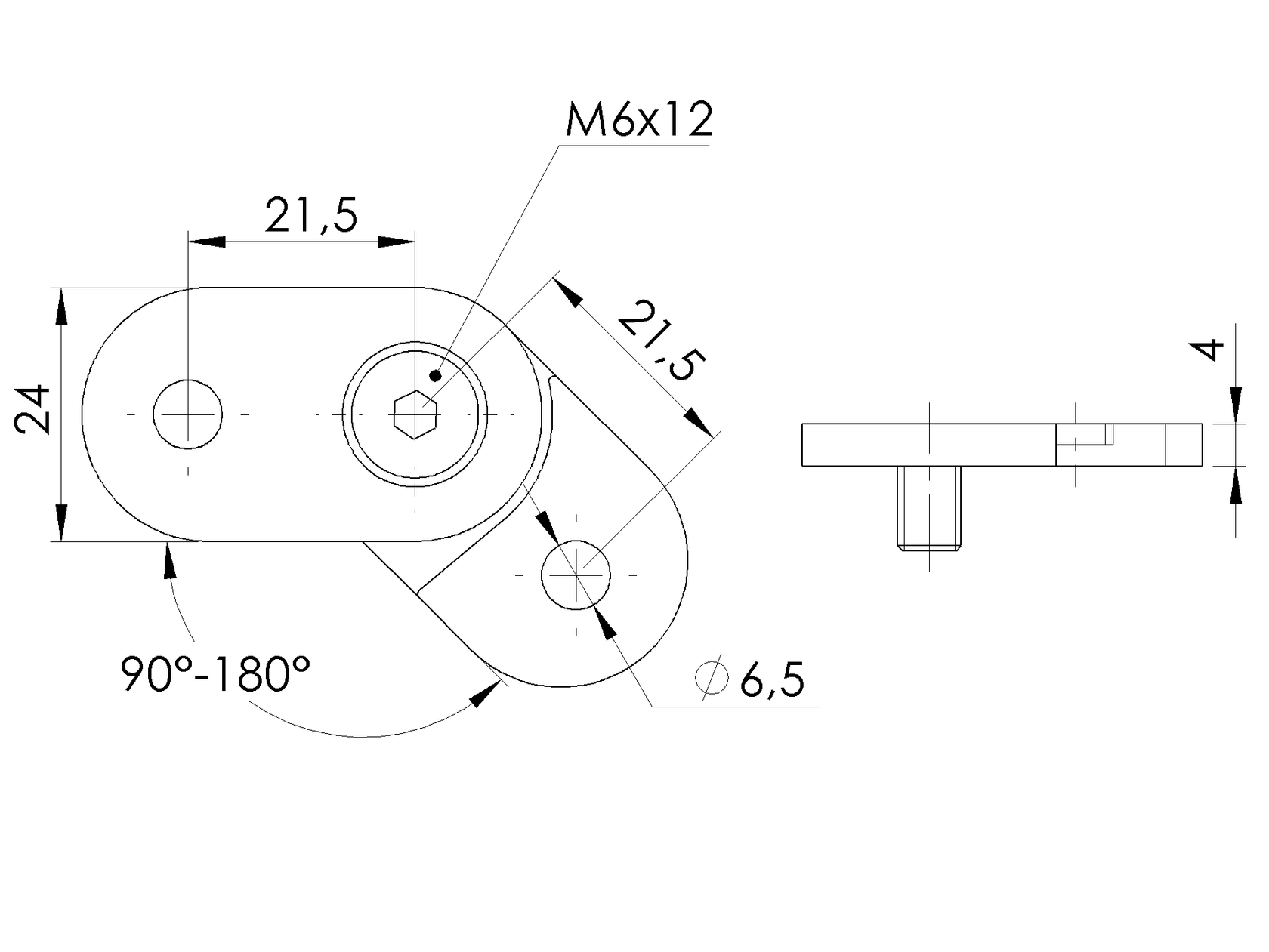 Blaszka montażowa pochwytu