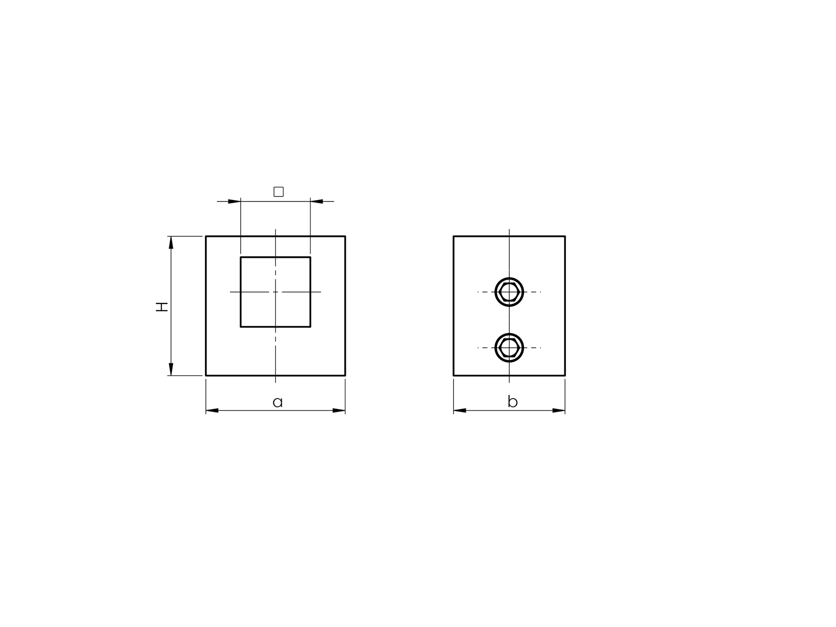 Uchwyt wypelni,przelotowy