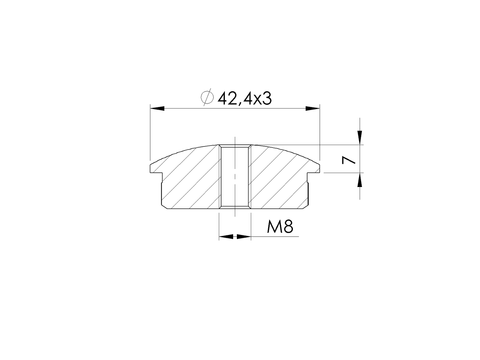 Zaślepka rury  z gwintem