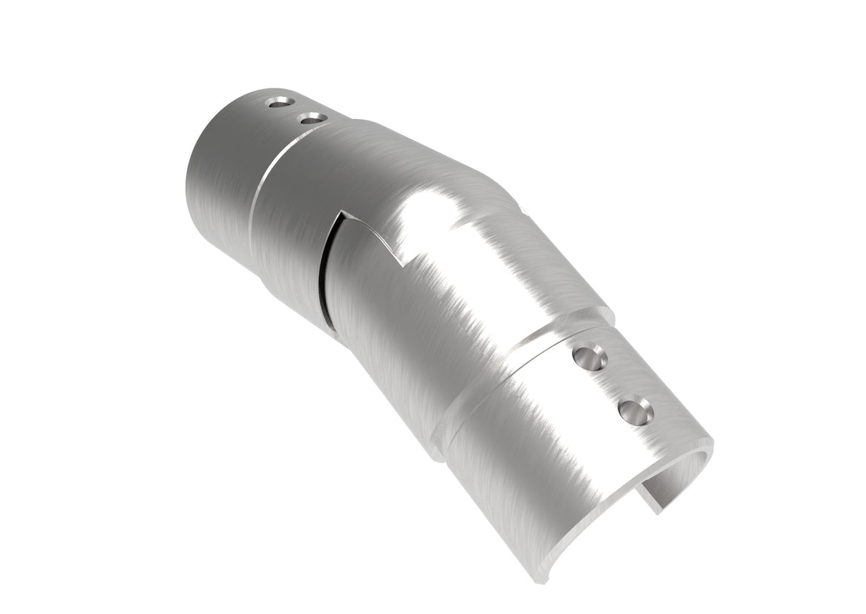 Uchwyt szkla-złączka rury-kolano AISI316 25-55°dow