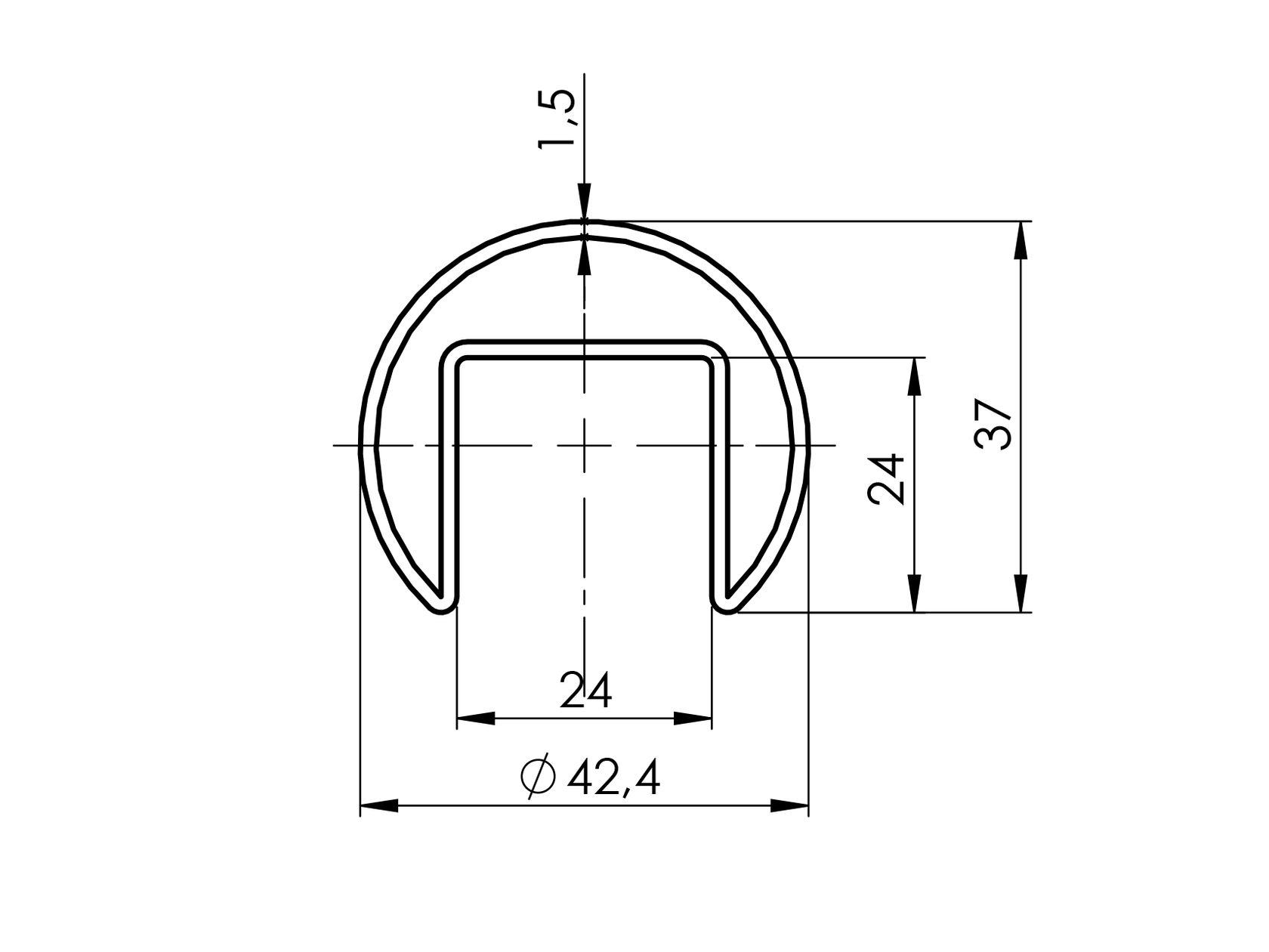Pochwyt nierdzeny na szkła