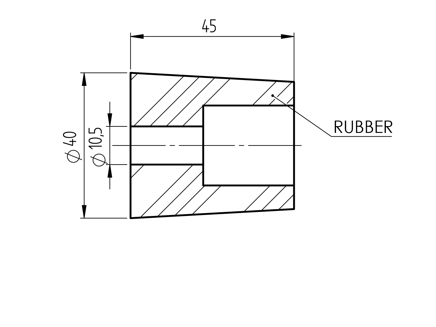 Osprzet bram h45, D40mm