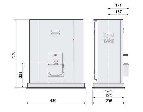 Silownik z elektronika max.3500kg, 400V, mod.6