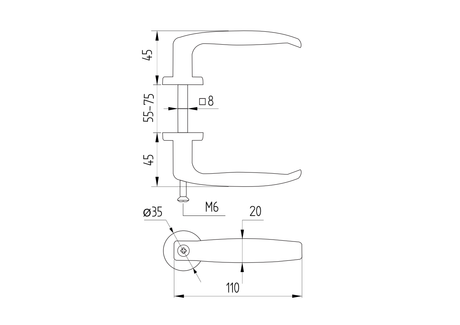 Osprzet bram L110, b20mm